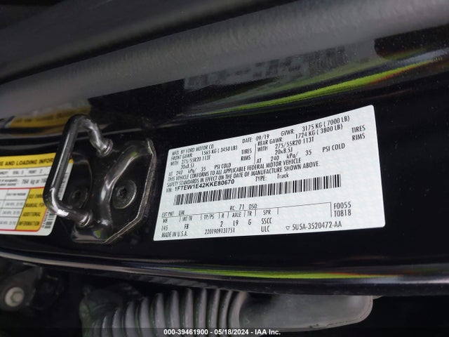 Ford F-150 Xlt 2019 1FTEW1E42KKE80670 Image 9