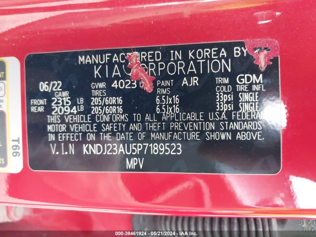 KIA SOUL LX 2023 KNDJ23AU5P7189523 Image 9