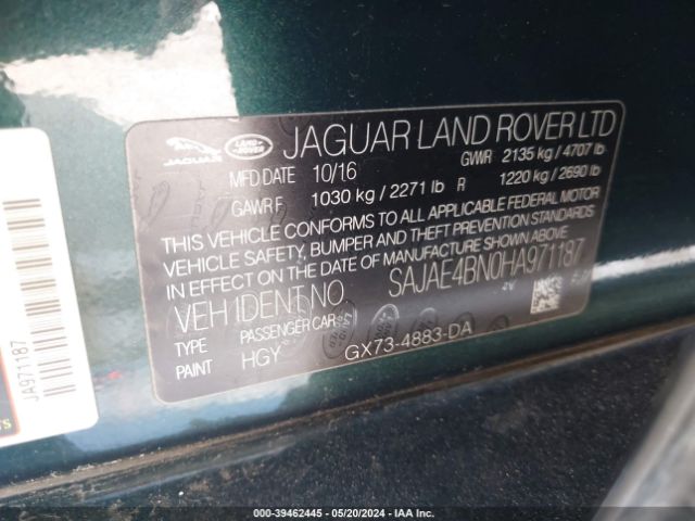 SAJAE4BN0HA971187 Jaguar Xe 20d Prestige