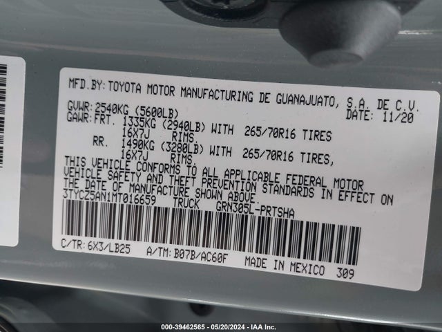Toyota Tacoma Trd Pro 2021 3TYCZ5AN1MT016659 Image 9