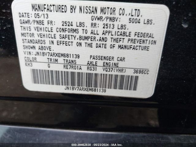JN1BV7ARXEM681139 Infiniti Q50 Premium