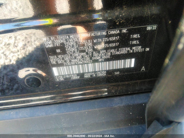 Toyota RAV4 LE 2022 2T3G1RFV3NW296623 Image 9