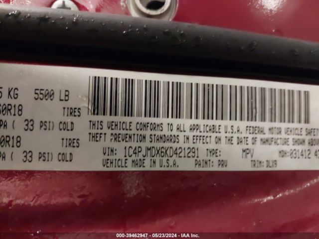 1C4PJMDX6KD421291 Jeep Cherokee Limited 4x4