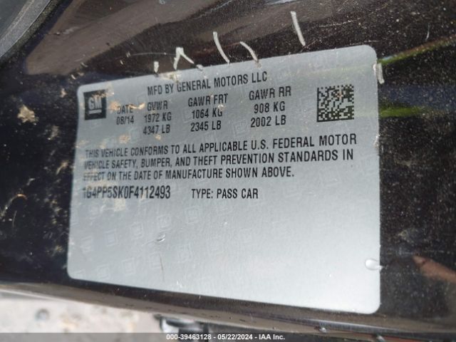 1G4PP5SK0F4112493 Buick Verano
