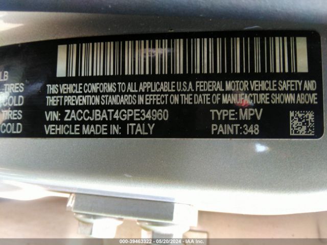 ZACCJBAT4GPE34960 Jeep Renegade Sport