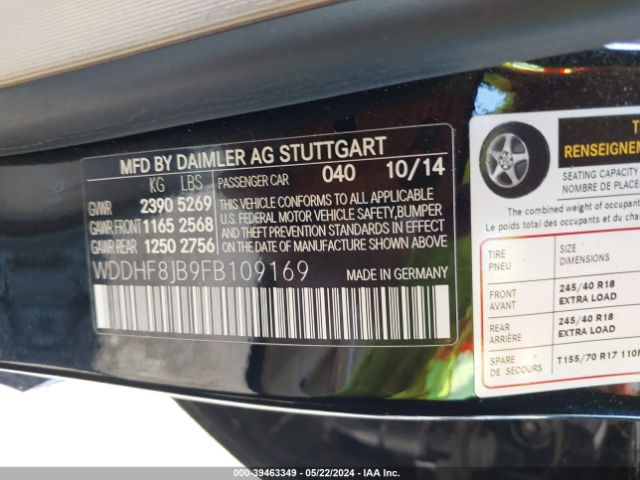 WDDHF8JB9FB109169 Mercedes-Benz E 350 4matic