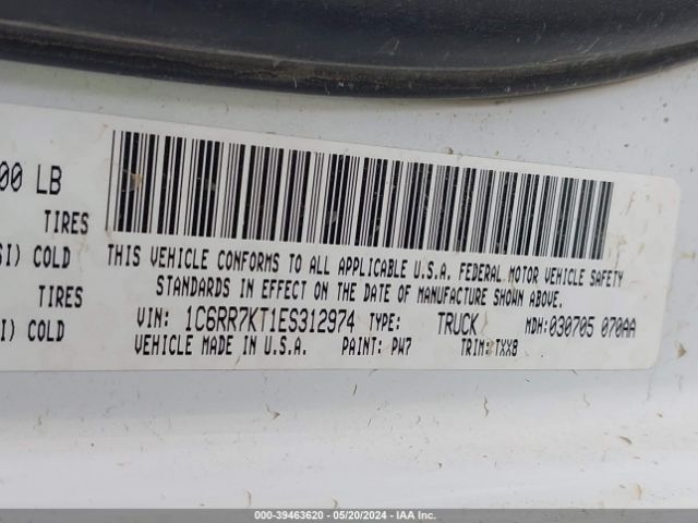 1C6RR7KT1ES312974 RAM 1500 Tradesman