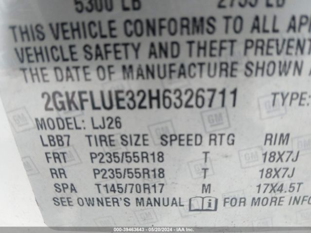 2GKFLUE32H6326711 GMC Terrain Slt