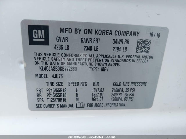 Buick Encore Fwd Preferred 2019 KL4CJASB9KB772660 Image 9