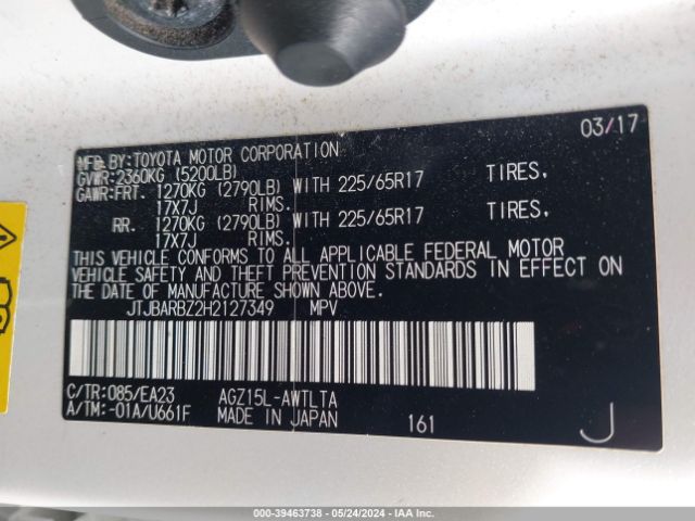 JTJBARBZ2H2127349 Lexus NX 200T