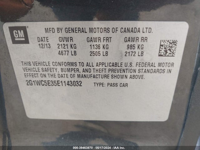 Chevrolet Impala Limited Ltz 2014 2G1WC5E35E1143032 Image 9