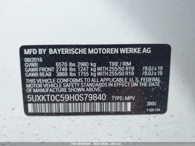 BMW X5 Edrive Xdrive40e Iperformance 2017 5UXKT0C59H0S79840 Image 9