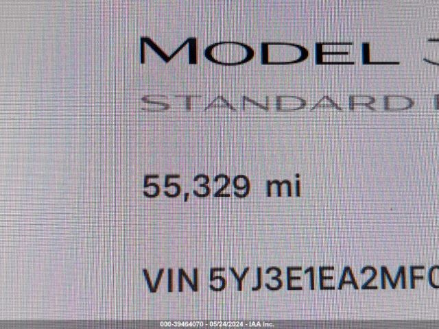 5YJ3E1EA2MF047785 Tesla Model 3 Standard Range Plus Rear-wheel Drive