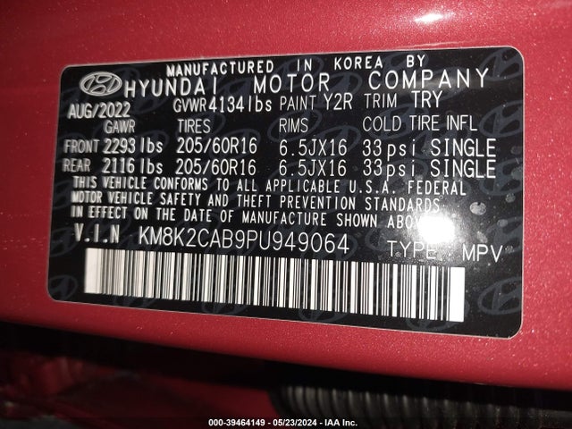Hyundai Kona Se 2023 KM8K2CAB9PU949064 Image 9