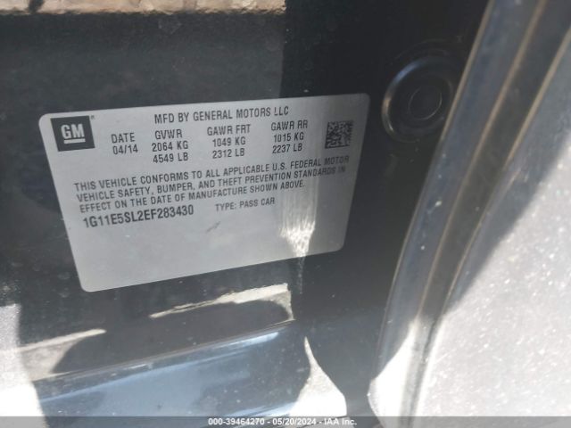 1G11E5SL2EF283430 Chevrolet MALIBU 2LT