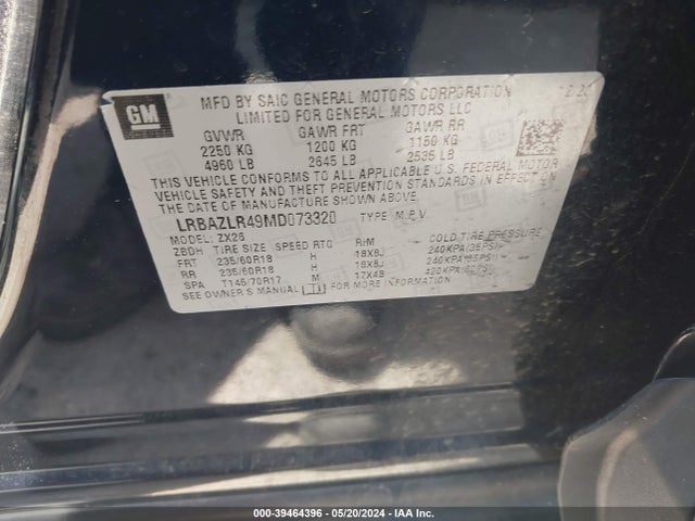 Buick Envision Fwd Preferred 2021 LRBAZLR49MD073320 Image 9