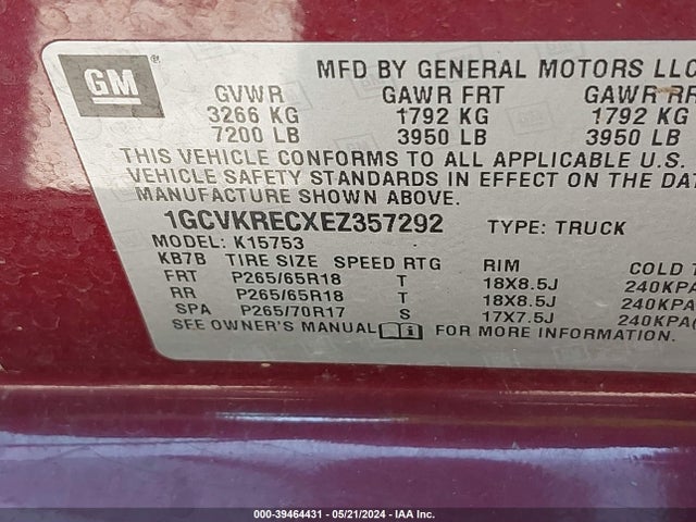 Chevrolet Silverado 1500 1lt 2014 1GCVKRECXEZ357292 Image 9