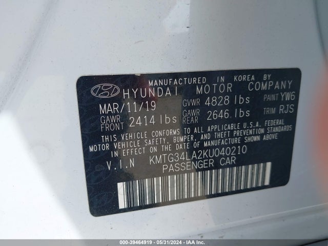 KMTG34LA2KU040210 Genesis G70 2.0t Advanced
