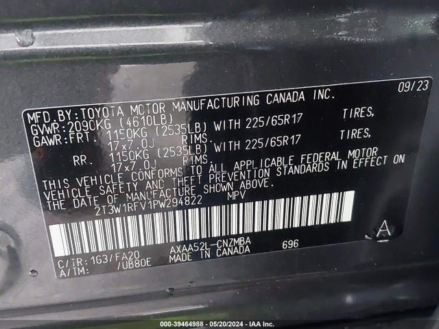 Toyota Rav4 Xle 2023 2T3W1RFV1PW294822 Image 9