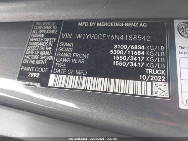 W1YV0CEY6N4188542 Mercedes-Benz Metris