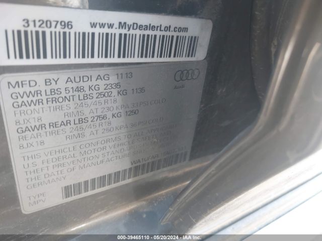 WA1UFAFL1EA077611 Audi Allroad 2.0t Premium