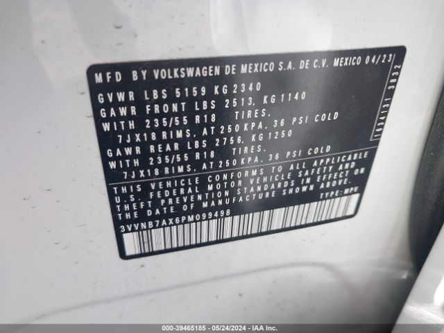3VVNB7AX6PM099498 Volkswagen Tiguan 2.0t Se