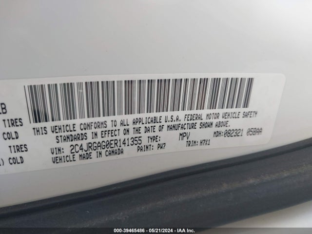2C4JRGAG0ER141355 RAM Cargo Tradesman