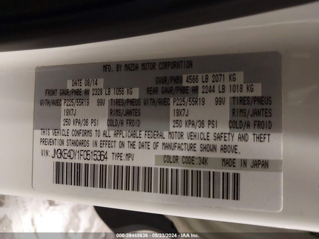 Mazda Cx-5 Grand Touring 2015 JM3KE4DY1F0515364 Image 9
