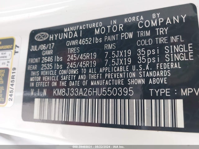 Hyundai Tucson Night 2017 KM8J33A26HU550395 Image 9