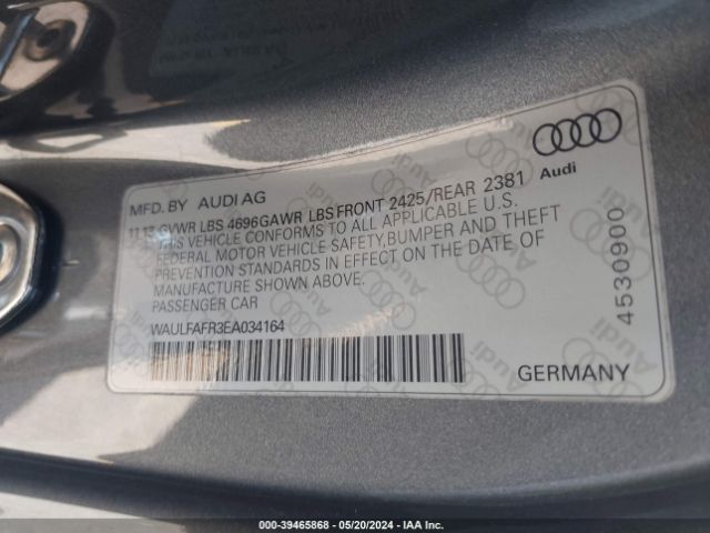 WAULFAFR3EA034164 Audi A5 2.0t Premium