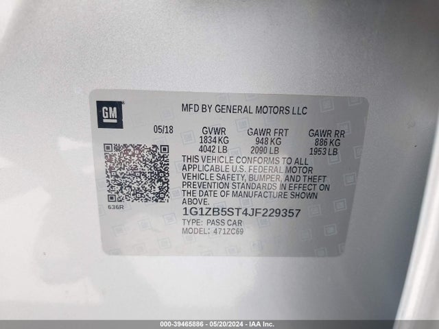 Chevrolet Malibu 1ls 2018 1G1ZB5ST4JF229357 Image 9