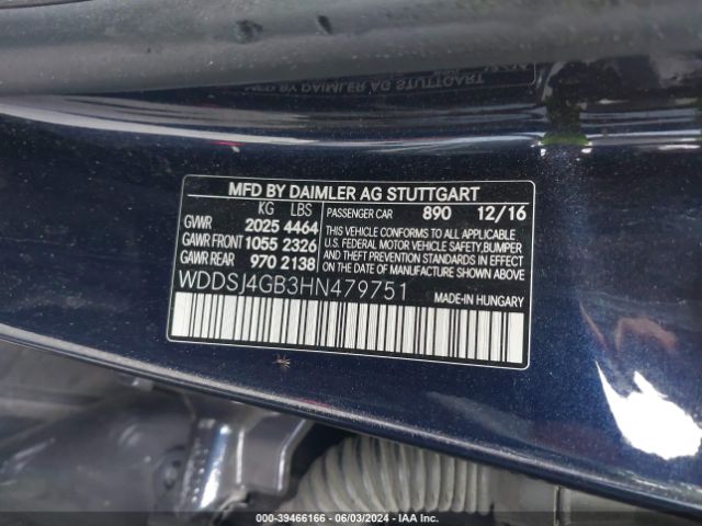 WDDSJ4GB3HN479751 Mercedes-Benz CLA 250 4MATIC