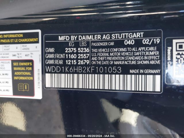 WDD1K6HB2KF101053 Mercedes-Benz E 450