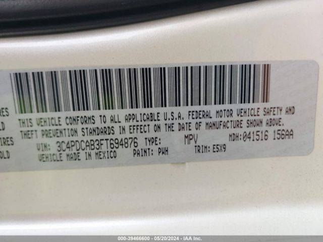 3C4PDCAB3FT694876 Dodge Journey American Value Pkg