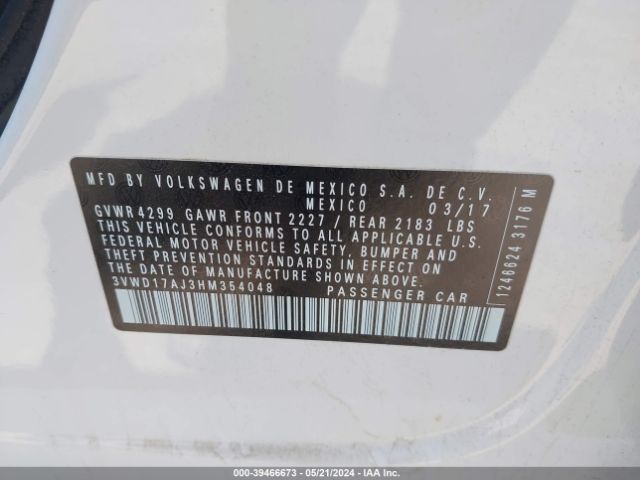 3VWD17AJ3HM354048 Volkswagen Jetta 1.8t Sport