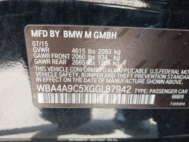 WBA4A9C5XGGL87942 BMW 428i Gran Coupe