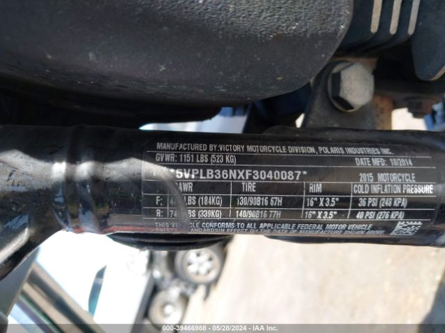 2015 VICTORY MOTORCYCLES GUNNER 5VPLB36NXF3040087 Photo 9