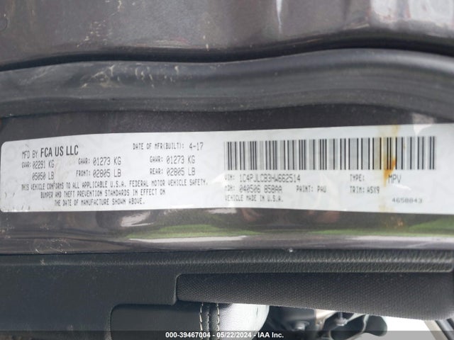 1C4PJLCB3HW662514 Jeep Cherokee Latitude Fwd