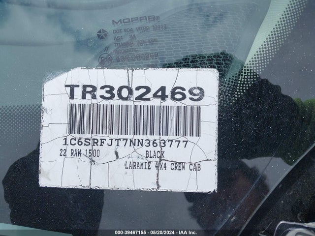 RAM 1500 Laramie  4x4 5'7 Box 2022 1C6SRFJT7NN363777 Image 9