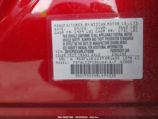 Nissan Kicks Sv Xtronic Cvt 2024 3N1CP5CV4RL474338 Image 9