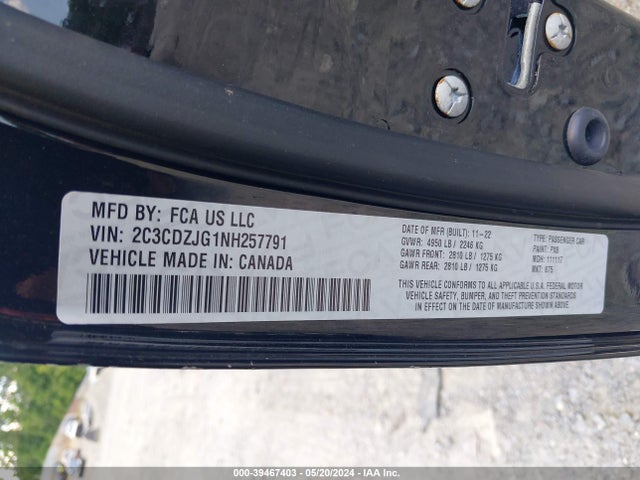 Dodge Challenger Gt 2022 2C3CDZJG1NH257791 Image 9