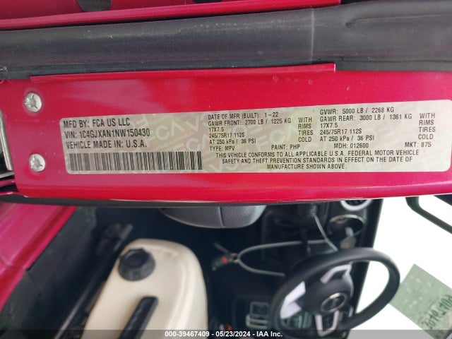 1C4GJXAN1NW150430 Jeep Wrangler Sport S 4x4