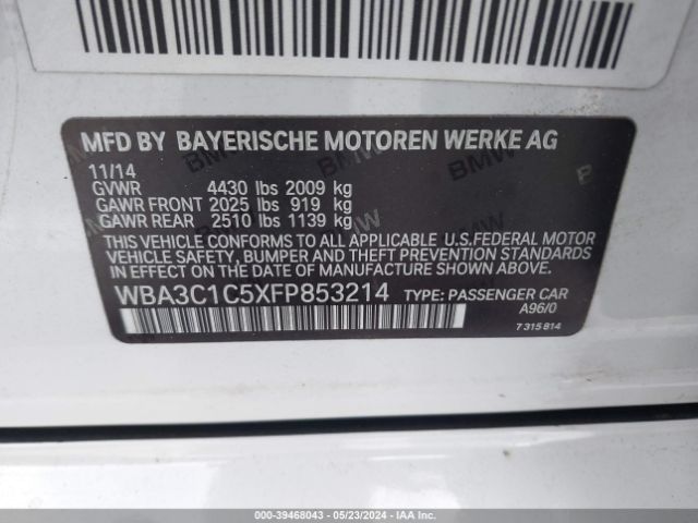 WBA3C1C5XFP853214 BMW 328I