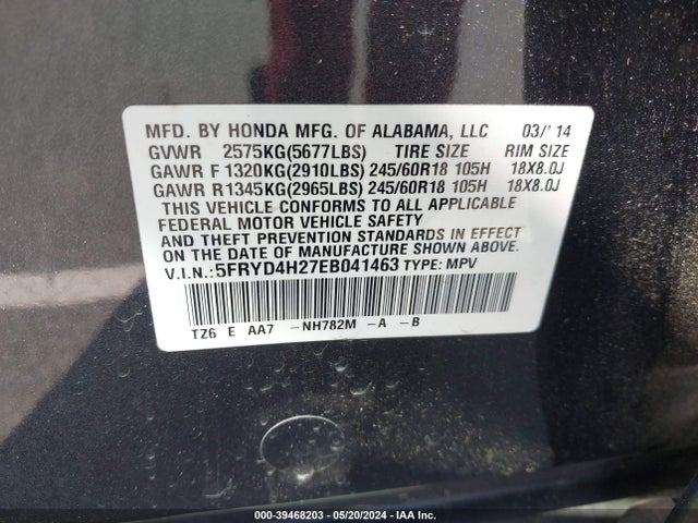 Acura MDX 2014 5FRYD4H27EB041463 Image 9