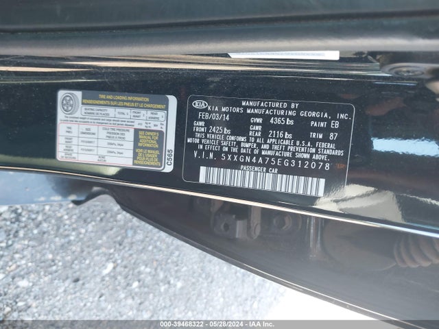 KIA OPTIMA EX 2014 5XXGN4A75EG312078 Image 9