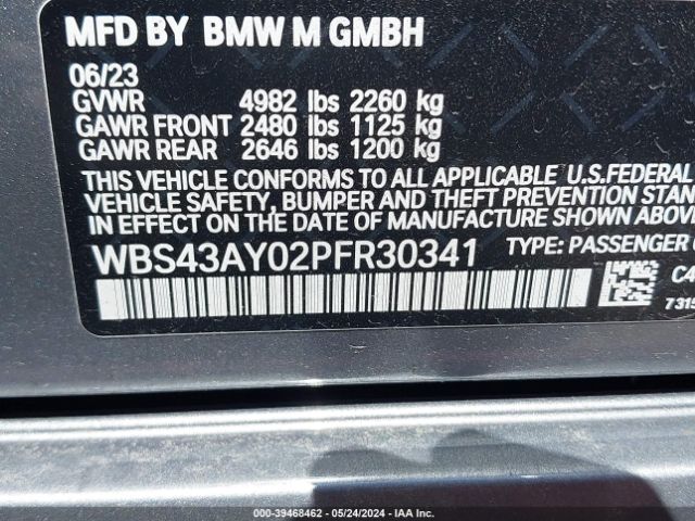 WBS43AY02PFR30341 BMW M3 Competition Xdrive