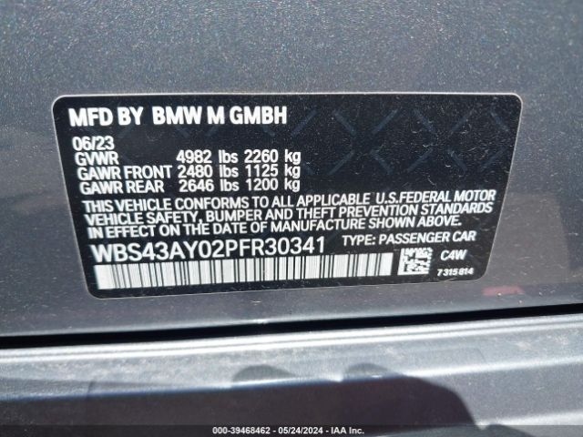 WBS43AY02PFR30341 BMW M3 Competition Xdrive