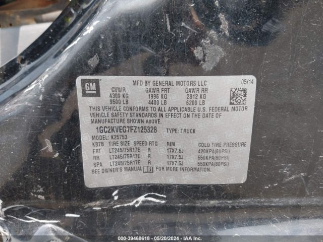 1GC2KVEG7FZ125328 Chevrolet Silverado 2500hd Lt