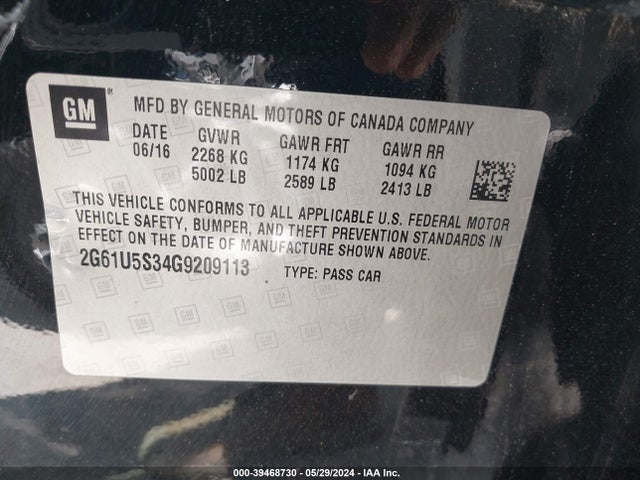 Cadillac Xts W20 Livery Package 2016 2G61U5S34G9209113 Image 9