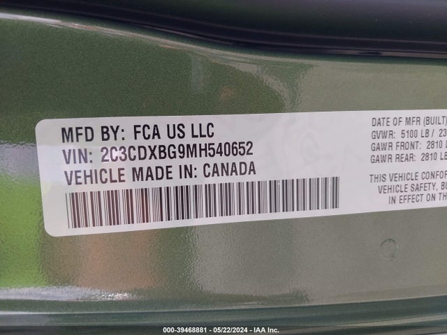Dodge Charger Sxt Rwd 2021 2C3CDXBG9MH540652 Image 9